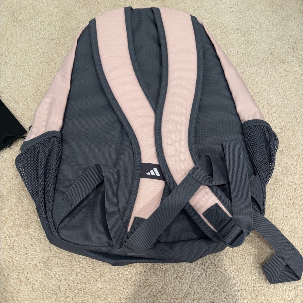 NWT Adidas Journal 2 Backpack 17'‎ Sandy Pink and Onix Grey - Picture 6 of 6